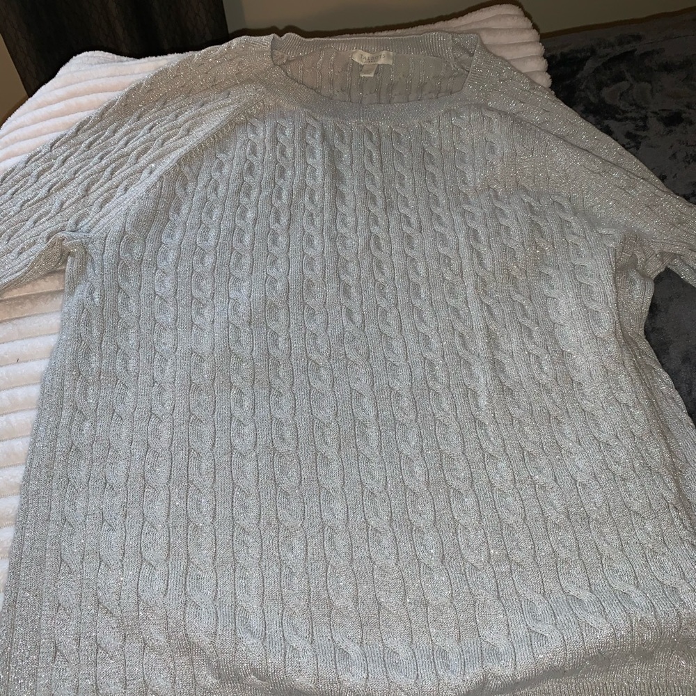 glittery knit sweater